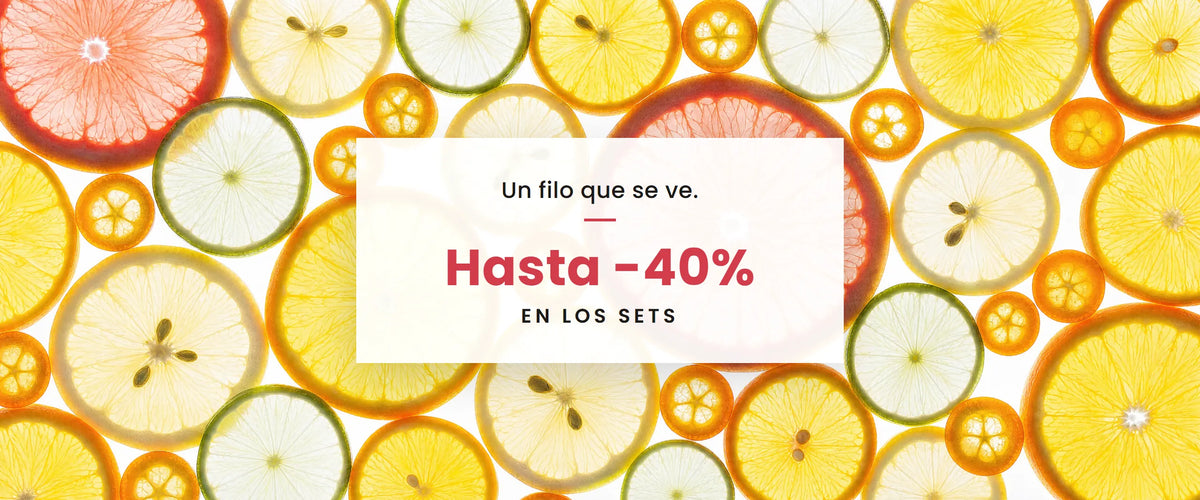 Un filo que se ve. Hasta -40% en los sets