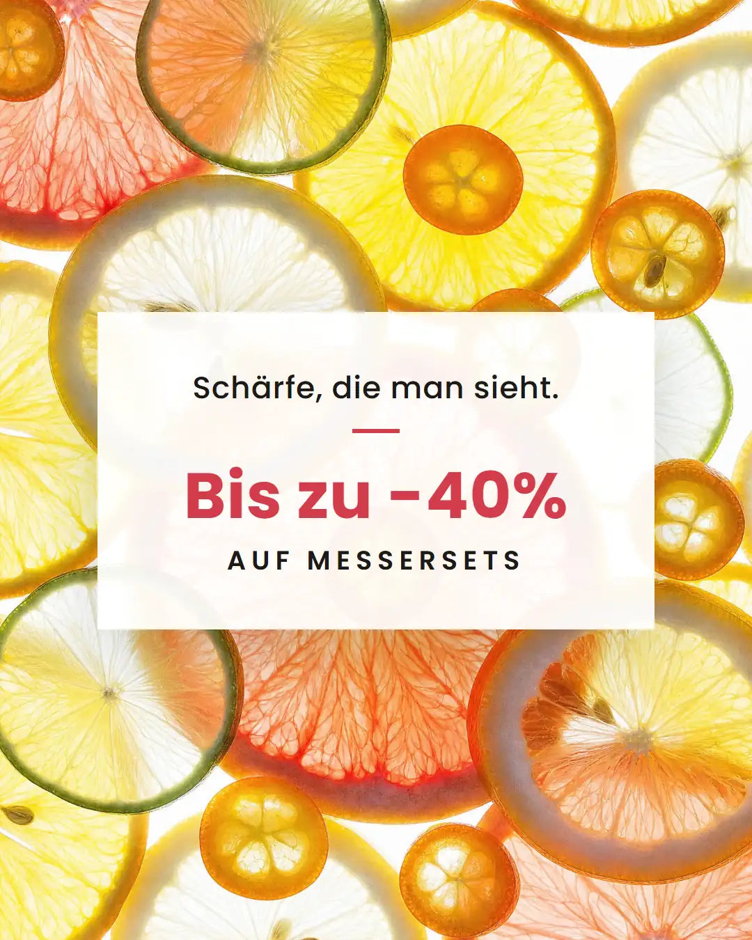 Schärfe, die man sieht. Bis zu -40% auf Messersets