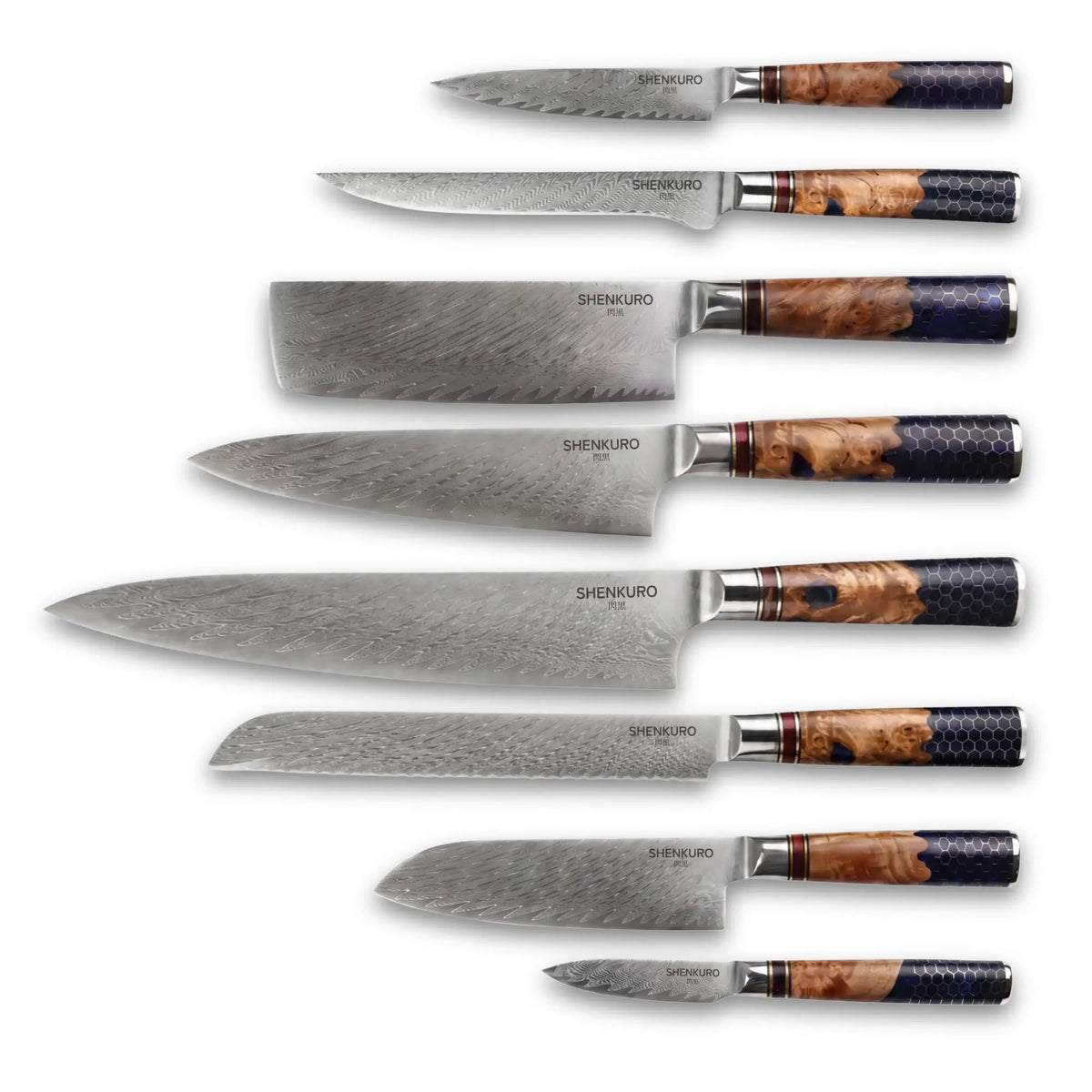 Set de 8 couteaux japonais - Collection Hachinosu